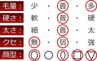 似合う髪質・顔型