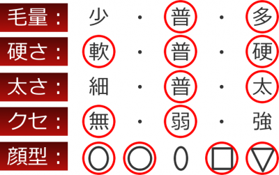 似合う髪質・顔型